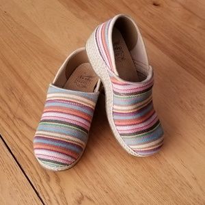 Dansko Vegan Striped Clogs size 36